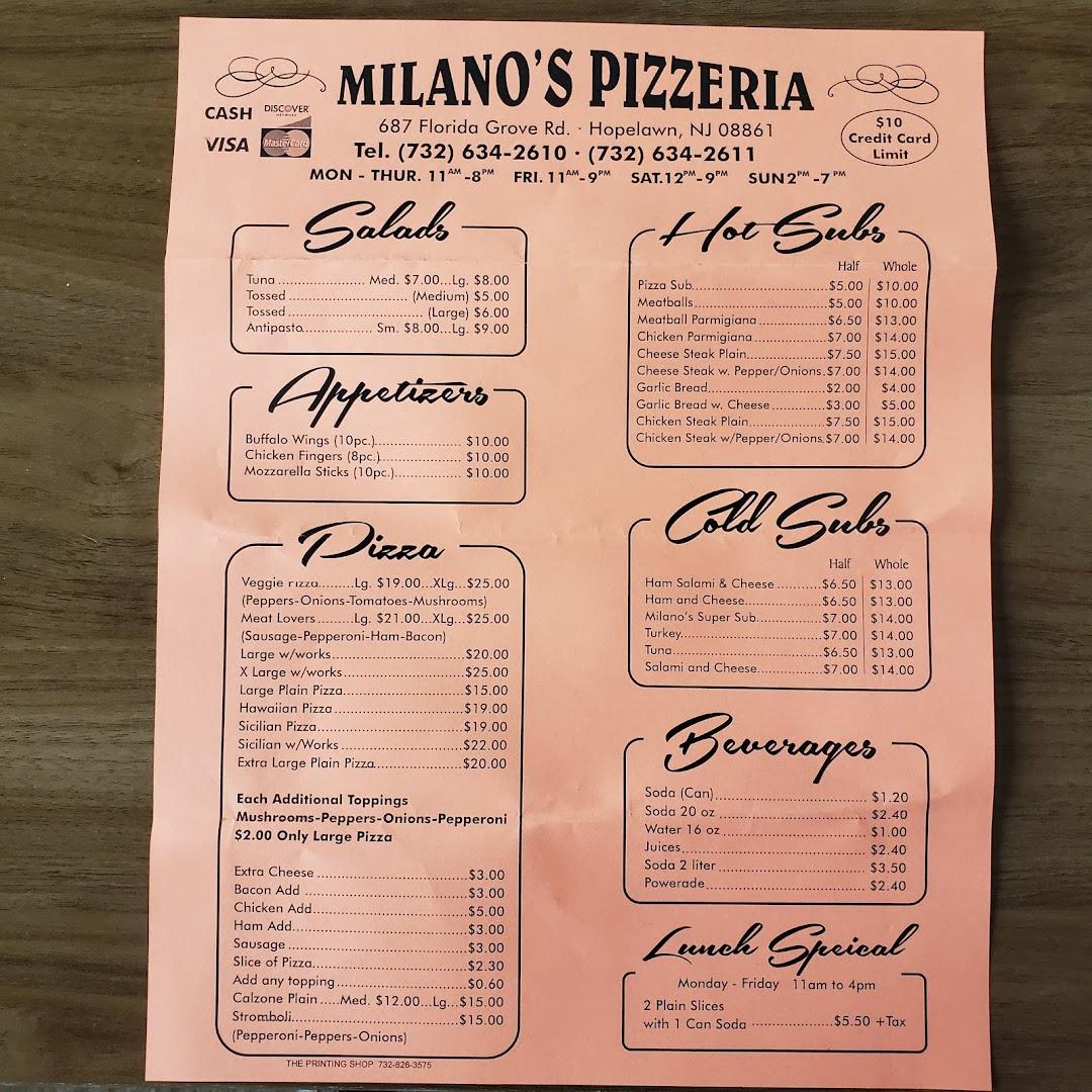 Milanos Pizzeria